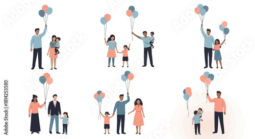 Family Gatherings Celebrations with Balloons and Loved Ones