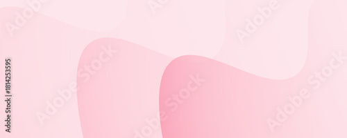 Abstract white-pink curve background, pink dynamic wallpaper with wave shapes. Template banner background for beauty products, sales, ads, pages, events, web, and othersPrint