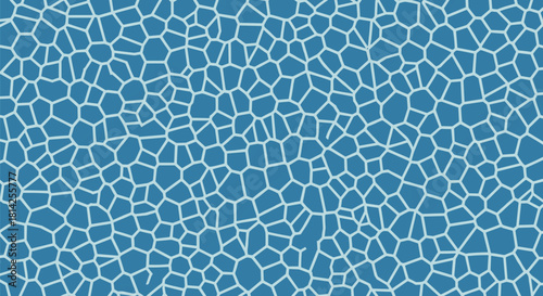 Abstract background resembling a cracked pattern on a blue surface with light blue lines.