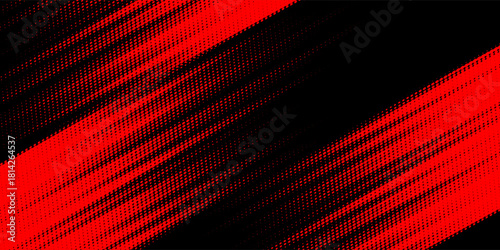 Halftone dots red and blue color pattern gradient grunge texture background.