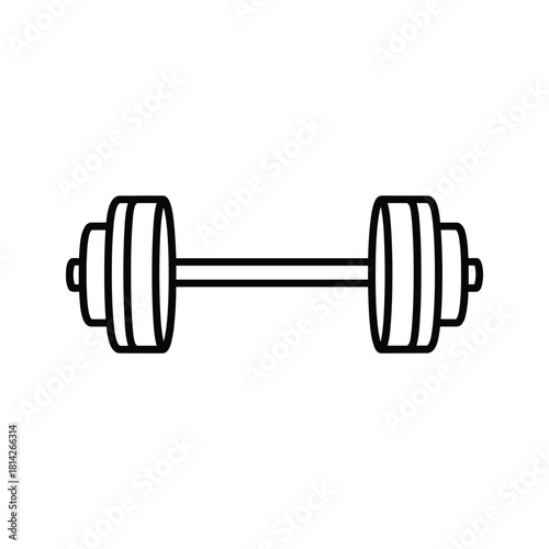 Illustration of a dumbbell isolated on, a weightlifting equipment for strength training
