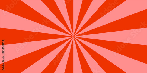 Spiral starburst and striped pattern abstract geometric retro sunrays line wavy texture. Vector red sun rays sunburst texture background. used for the web, banner and cartoon etc. top view.