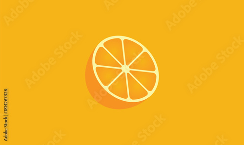 Orange Fruit vector illustration.