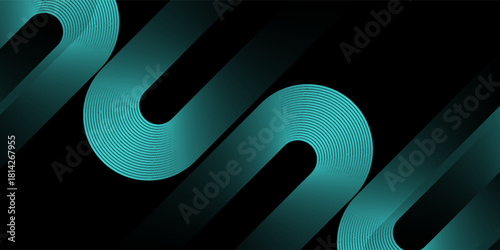 Black abstract colour abstract background with sky blue colour geometric glowing simple art modern