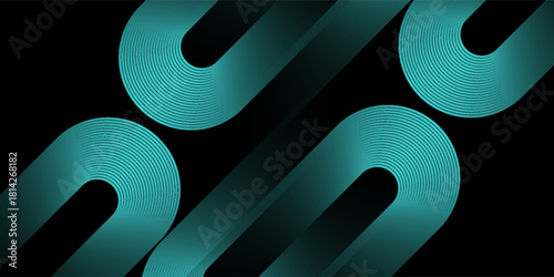 Black abstract colour abstract background with sky blue colour geometric glowing simple art