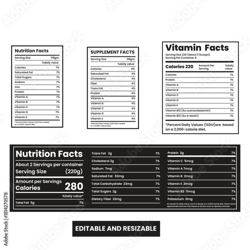 supplement facts template and vitamin facts templat ,nutrition facts template,nutrition label,nutrition calculator,twisted tea nutrition facts