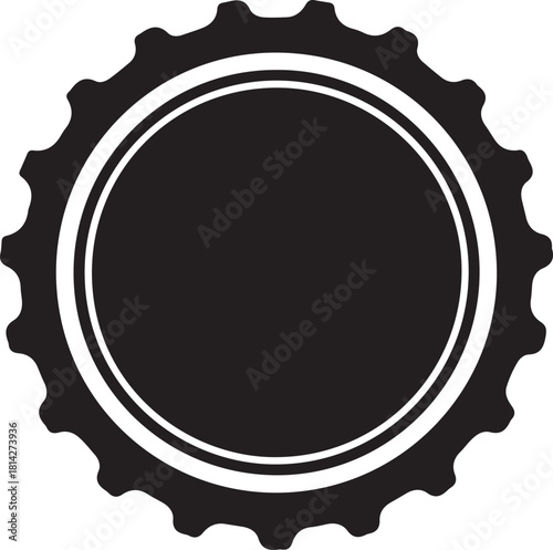 Beer Bottle Cap Icon Silhouette EPS | Vintage Crown Cap Vector