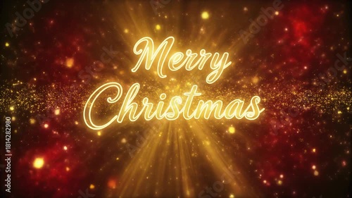 Golden Light Burst Merry Christmas Reveal