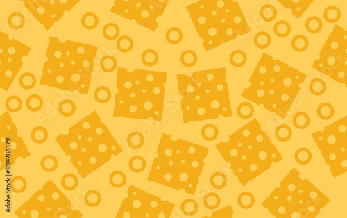 yellow cheddar cheese seamless pattern texture vector illustration cartoon background wallpaper textile fabric