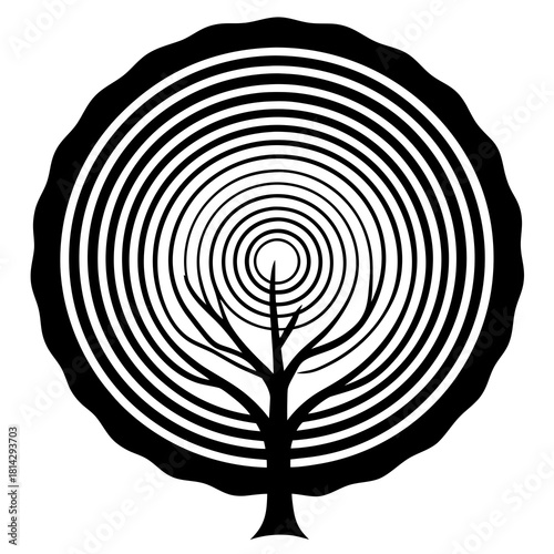 vector tree silhouette