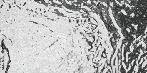 Abstract grayscale fluid-like texture with flowing organic shapes and contrasting dark and light tonal variations, resembling liquid or molten material for creative applications