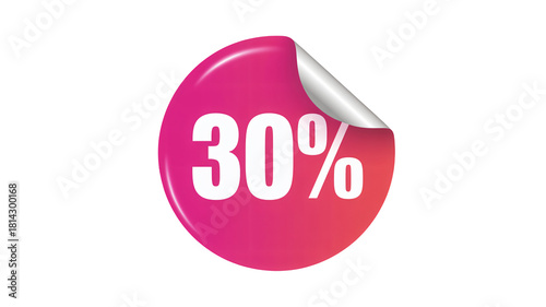 Unlock amazing savings get 30 percent off with this vibrant sticker design perfect for promotions and sales announcements to drive customer action now