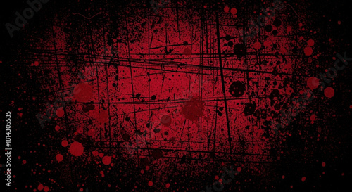 Dark crimson red abstract grunge background with distressed texture and subtle bokeh effects creating a moody and dramatic atmosphere