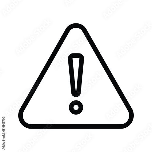 Illustration of attention sign, caution symbol, warning sign isolated on