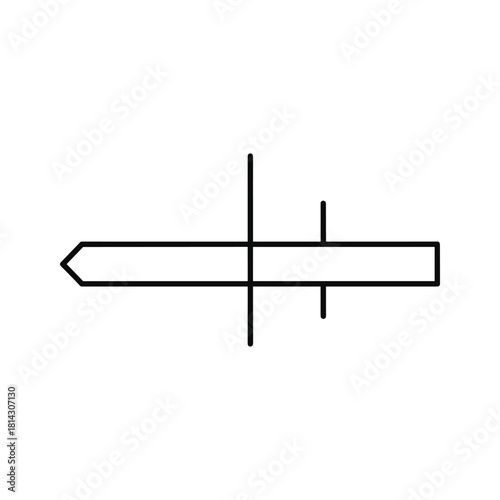 Illustration of a caliper tool isolated on, commonly used for precise measurement tasks