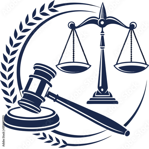 " Justice and Law Education Vector "