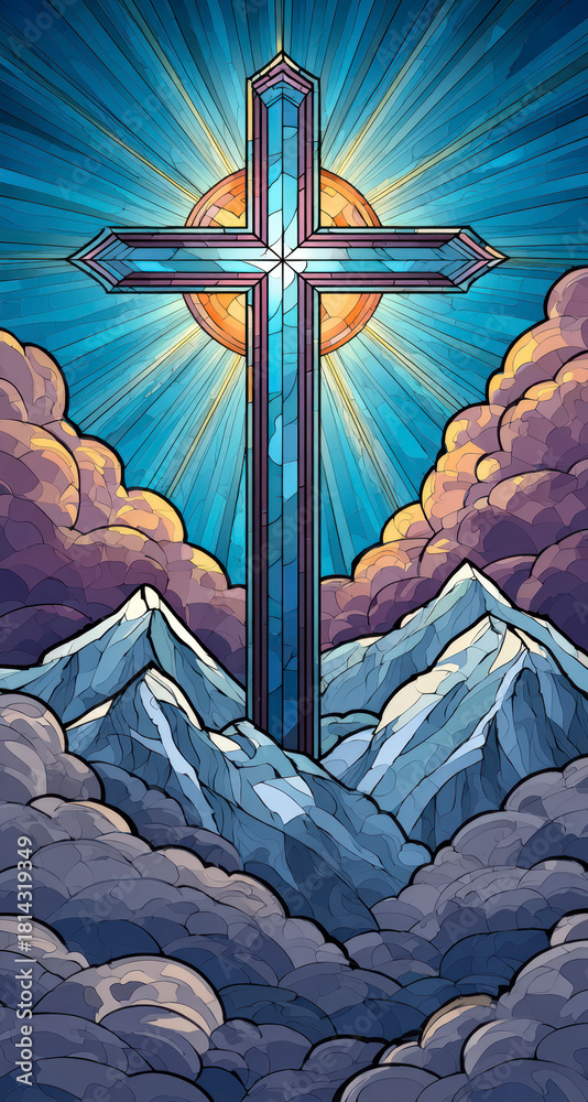 Obraz premium Archangel with Sword and Serpent – AI Generative