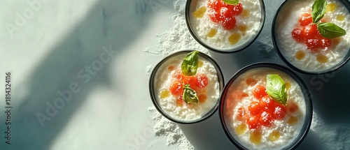 Fototapeta Naklejka Na Ścianę i Meble -  Elegant Appetizers in Grey Bowl