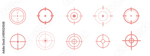 Target Icon. Bullseye and Crosshairs Vector Illustration