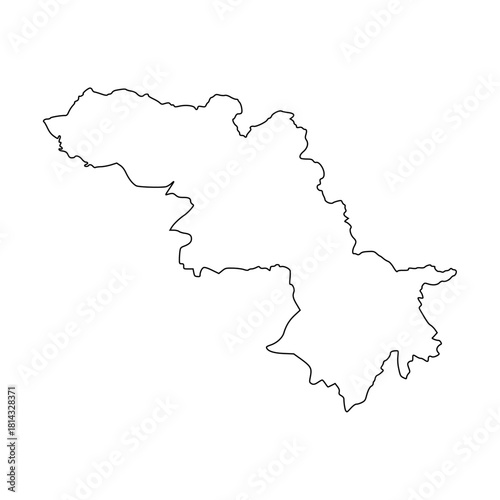 Bild auf Leinwand Kurdistan Outline Map Design