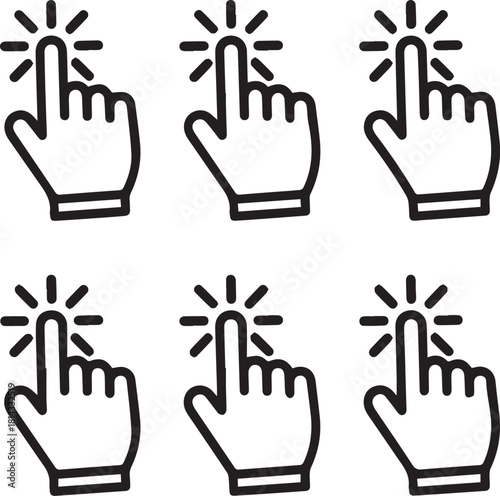Multiple Clicks Triggering Action: A Versatile Design Element for Website Interaction, User Experience, and Interactive Applications, Scalable Vector Graphic