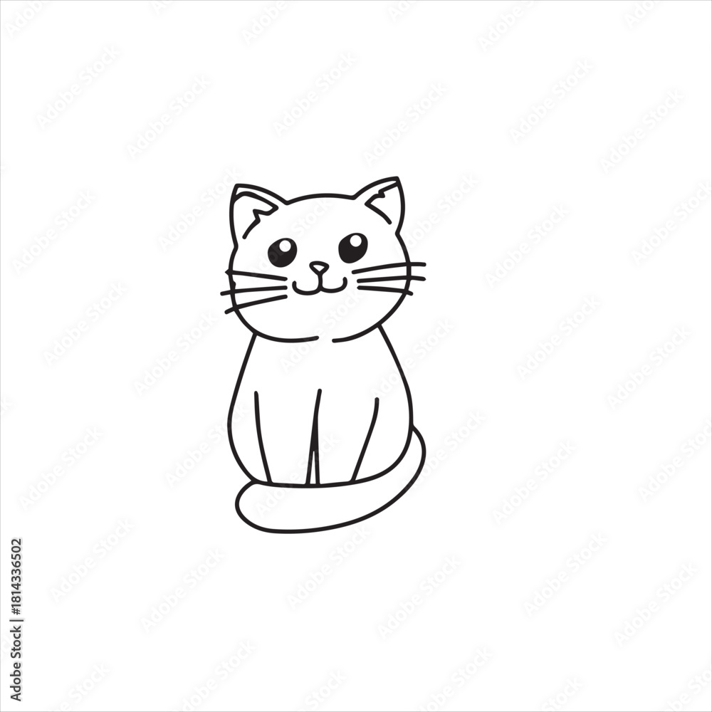 Obraz premium modern cat cartoon illustration