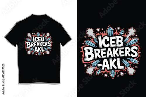 Ice Breakers AKL Cartoon Bubble Lettering Design