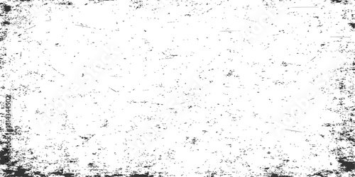 Abstract black ink splash on grunge surface for a vintage wall art design texture