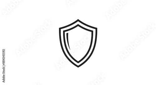 Free Download Modern Security Shield Icon for Data Protection and Cyber Safety, Simple Outline Symbol for Secure Systems and Trustworthy Defense, Digital Protection for Business and Personal Use - GFXLoad