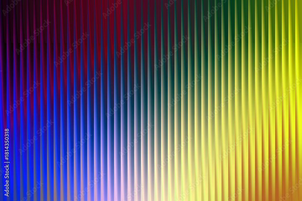Fototapeta premium Abstract background with vertical colorful light refraction on textured surface