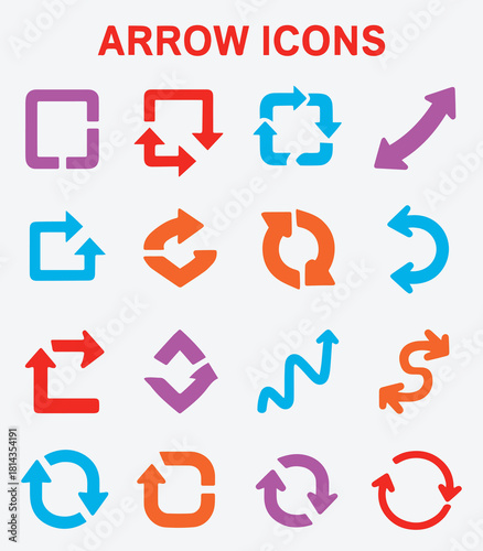 Flat Minimal Vector Arrow Pack