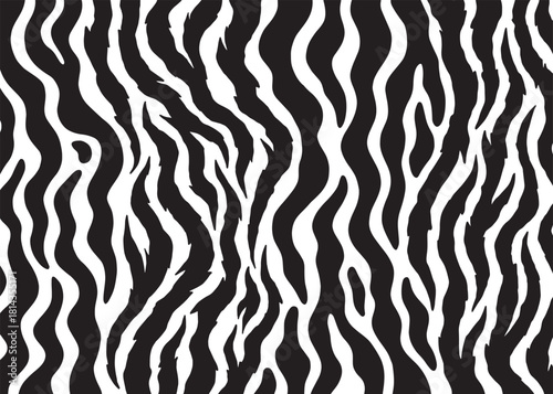 Abstract zebra tiger stripes animal skin pattern design. Animal print vector illustration background. Wildlife fur skin design illustration for web, home decor, fashion, surface, graphic design