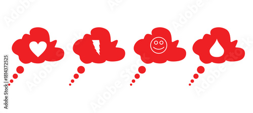 thinking of love symbol.