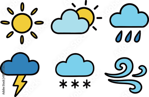 天気マークアイコンセット
