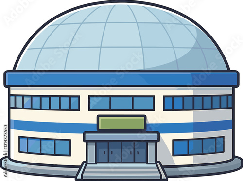 ドーム球場のイラスト