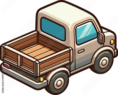 トラックの荷台のイラスト