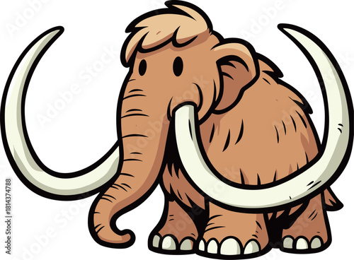 かわいいマンモスのイラスト