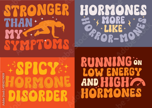 Pcos humorous women health awareness typography