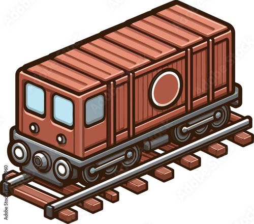 貨物列車の貨物のイラスト