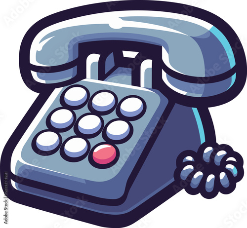 古風な電話機のイラスト