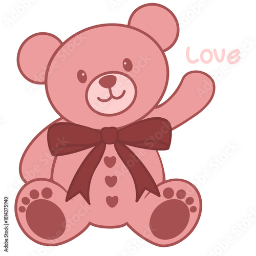 pink teddy bear  