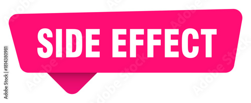 side effect magenta sticker isolated on transpatent background. side effect sign