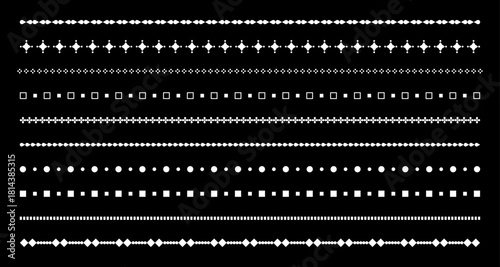 Elegant Shape Border Line Pack – Minimal & Ornamental White Vector Dividers