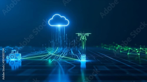 Innovative farming approach leveraging cloud computing, drone, tractor and data connectivity in