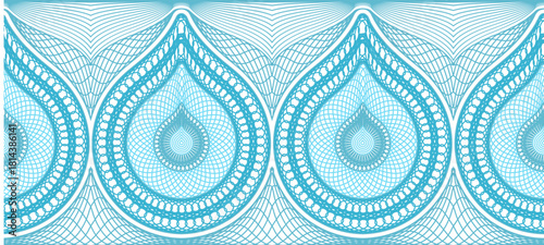 Seamless blue guilloche stripe 