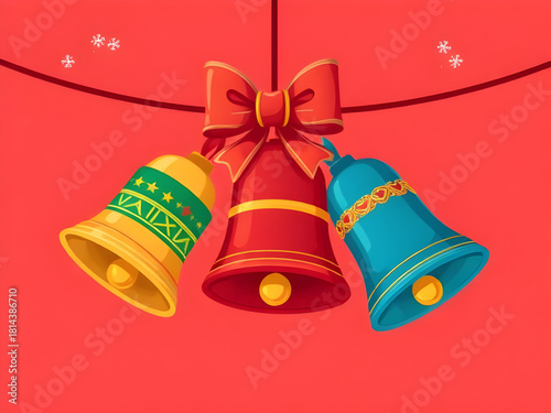christmas bells background, holiday bells backdrop, festive bell background, xmas bells decoration, jingle bells background, winter bells illustration, golden bells christmas, merry christmas bells, r