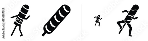 dancing candy stick 2026 silhouette funny vector illustration