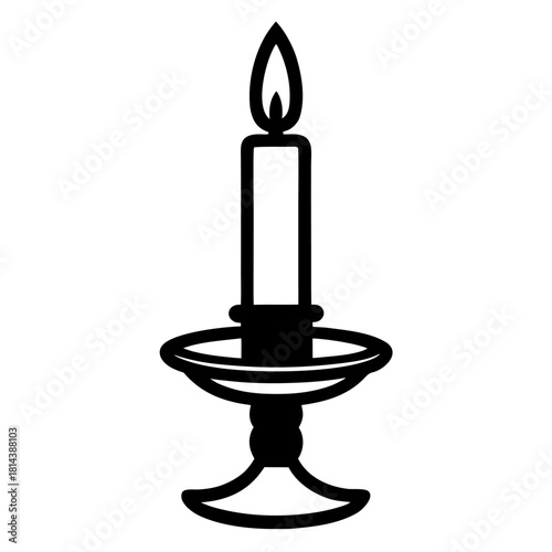 candlestick with candle