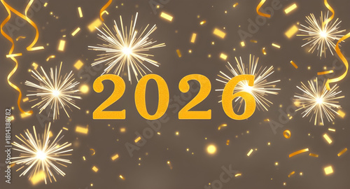 new, year, 2026, greeting, card, decorative, bright, elegant, classy, shiny, glittering, festive, celebration, holiday, season, typography, design, digital, printable, template, banner, poster, layout