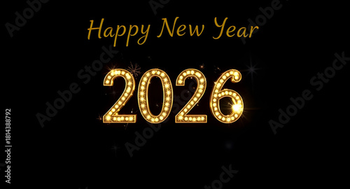 new, year, 2026, greeting, card, creative, digital, modern, classic, retro, minimalist, stylish, luxury, shiny, golden, glowing, confetti, fireworks, celebration, festive, holiday, typography, letteri